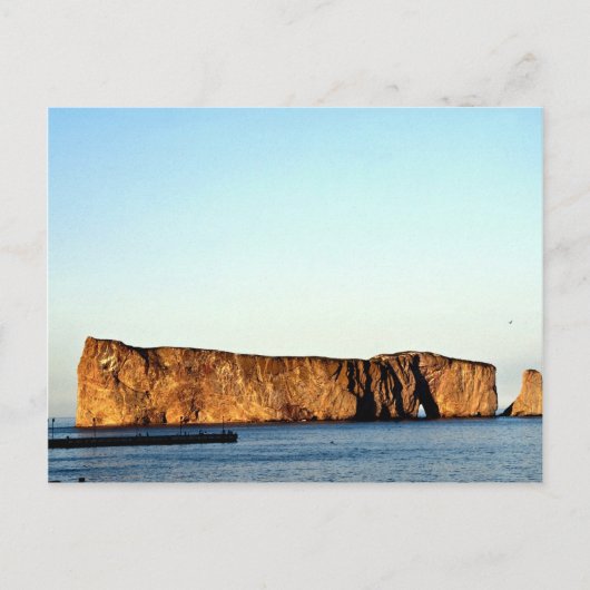 Carte Postale Roche de Perce, formation de roche de Gaspé, (Devant)