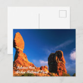 Carte Postale Roche Équilibrée Au Coucher Du Soleil (Devant / Derrière)