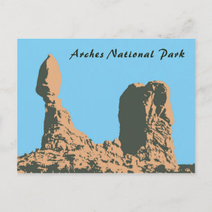 Carte Postale Roche équilibrée en Arches National Park- Utah, US