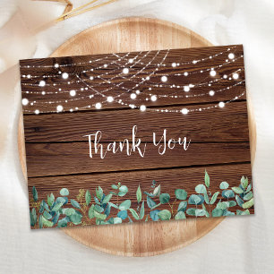 Carte Postale Roche Rustique illumine Merci Mariage Eucalyptus