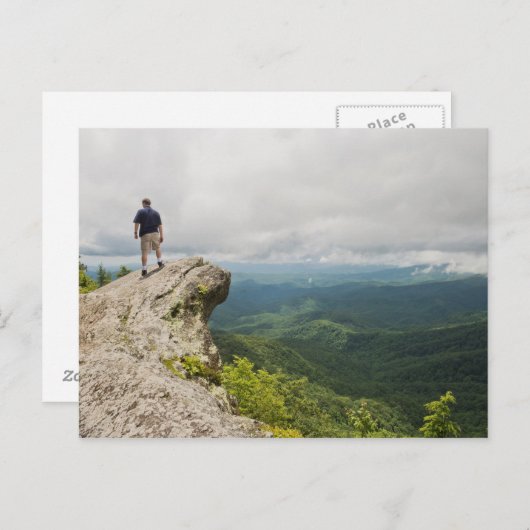 Carte Postale Roche soufflante en Caroline du Nord (Devant / Derrière)