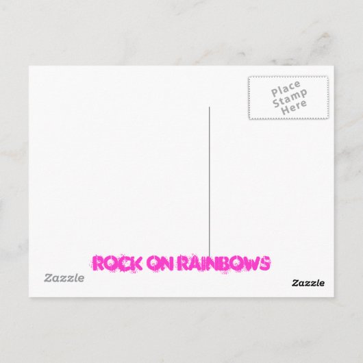 Carte Postale roche sur arc-en-ciel (Dos)