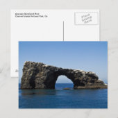 Carte Postale Rocher arc de l'île d'Anacapa (Devant / Derrière)