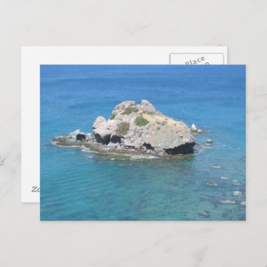 Carte Postale Rocher dans la Méditerranée (Devant / Derrière)