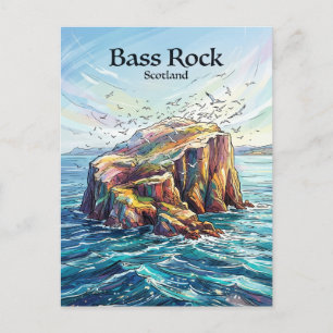 Carte Postale Rocher de Bass en Écosse
