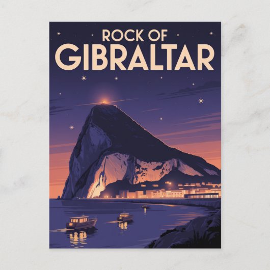 Carte Postale Rocher de Gibraltar (Devant)