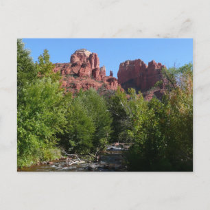 Carte Postale Rocher de la cathédrale et ruisseau à Sedona Arizo