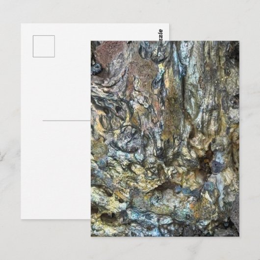 Carte Postale Rocher de lave de volcan (Devant / Derrière)