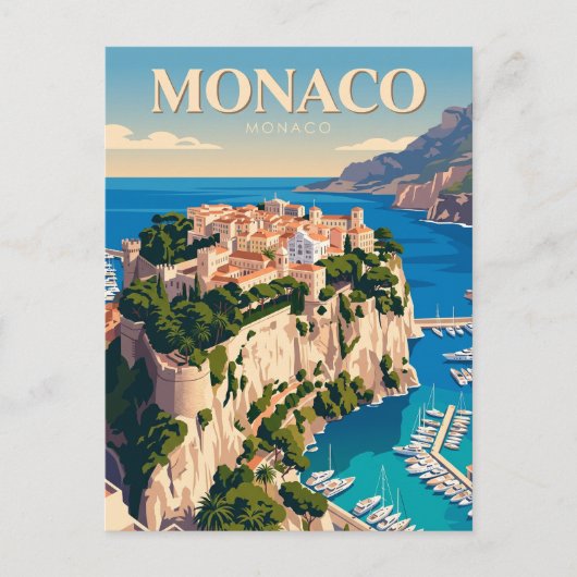Carte Postale Rocher de Monaco (Devant)