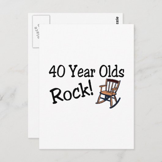 Carte Postale Rocher des 40 ans (chaise à roche) (Devant / Derrière)