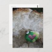 Carte Postale Rocher du coeur peint (Devant / Derrière)