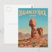 Carte Postale Rocher équilibré Moab Utah (Devant / Derrière)