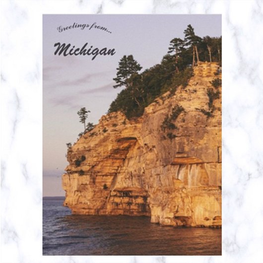 Carte Postale Rocher Indian Head Michigan