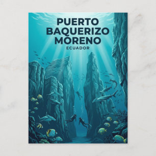 Carte Postale Rocher Kicker, îles Galápagos Équateur