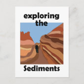 Carte Postale Rocher sédimentaire explorant les sédiments randon (Devant)