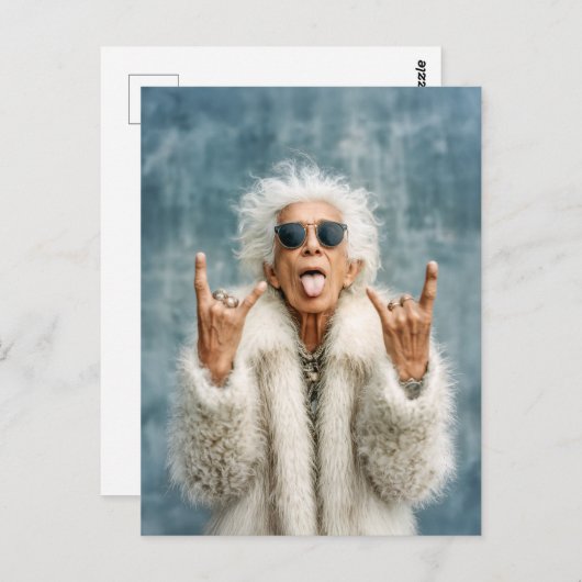 Carte Postale Rocher sur dans le style (Devant / Derrière)