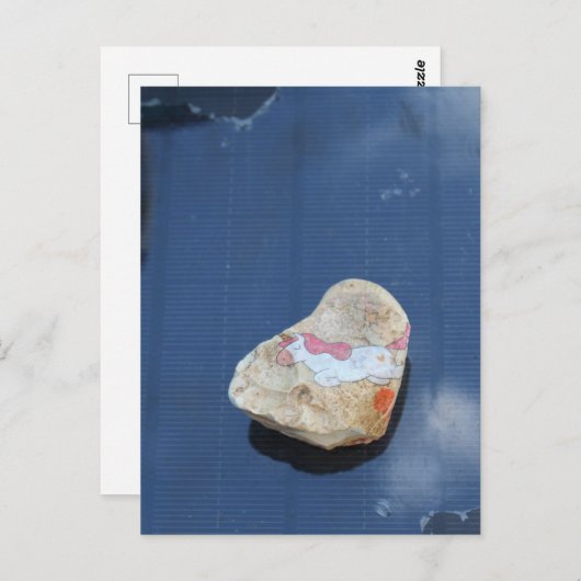 Carte Postale Rocher Unicorne Peint (Devant / Derrière)