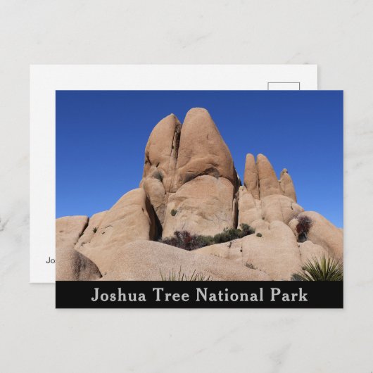 Carte Postale Rochers au parc national Joshua Tree (Devant / Derrière)