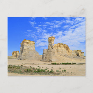 Carte Postale Rochers de monument dans le Kansas