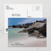Carte postale Rochers et vagues de Shell Island (Devant / Derrière)