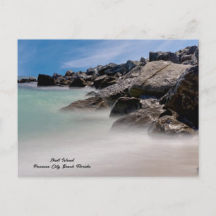 Carte postale Rochers et vagues de Shell Island