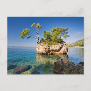 Carte Postale Rochers, mer et une minuscule île