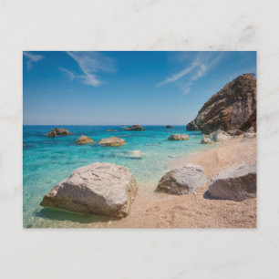 Carte Postale Rochers sur la plage de Cala Mariolu en Sardaigne,