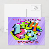 Carte Postale Roches de 4e année - Nombres (Devant / Derrière)