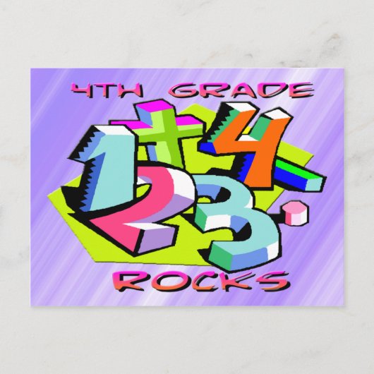 Carte Postale Roches de 4e année - Nombres (Devant)