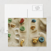 Carte Postale Roches de mur d'Escalades colorées (Devant / Derrière)