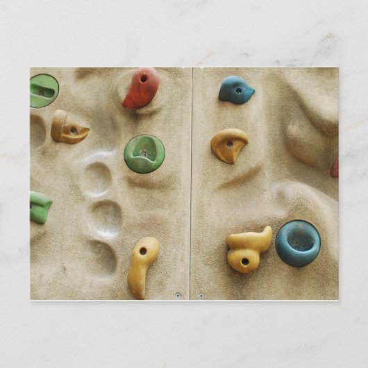 Carte Postale Roches de mur d'Escalades colorées (Devant)