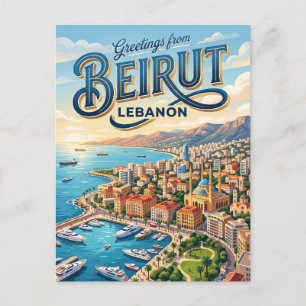 Carte Postale Roches de Raouché (Rochers des Pigeons) Liban