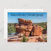 Carte Postale Roches équilibrées, Colorado Springs, Colorado (Devant / Derrière)