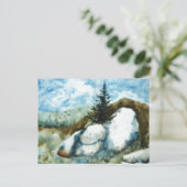 Carte postale Roches et pins (Debout devant)