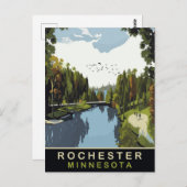 Carte Postale Rochester, Minnesota, Parc, Voyage (Devant / Derrière)
