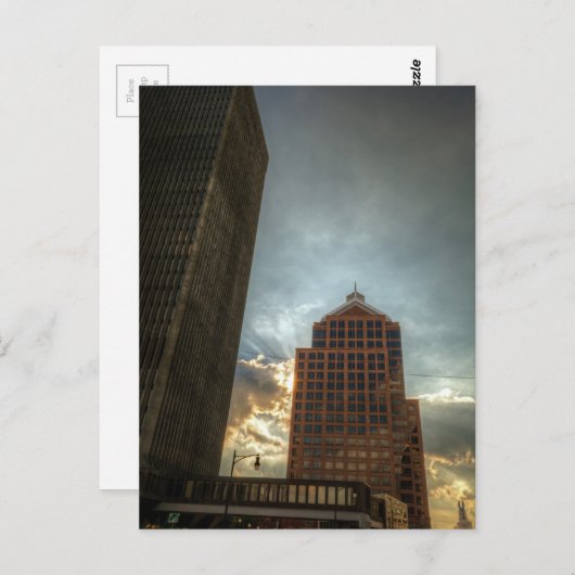 Carte Postale Rochester Skyline en HDR (Devant / Derrière)