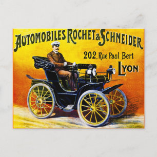 Carte Postale Rochet et Schneider Automobiles - Vintage Ad