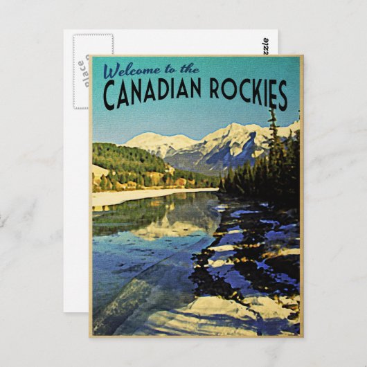 Carte Postale Rocheuses canadiennes (Devant / Derrière)