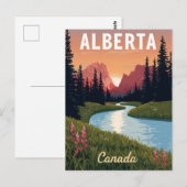 Carte Postale Rocheuses de l'Alberta Canada (Devant / Derrière)
