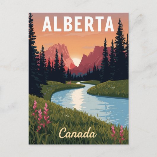 Carte Postale Rocheuses de l'Alberta Canada (Devant)