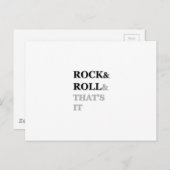 Carte Postale Rock and Roll Et c'est tout (Devant / Derrière)
