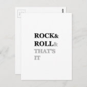 Carte Postale Rock and Roll Et c'est tout (Devant / Derrière)