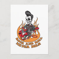 Rock And Roll Ne Meurt Jamais Squelette Guitare