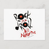 Carte Postale Rock and Roll ne mourra jamais ! (Devant)