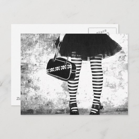 Carte postale Rock Chic Stripey (Devant / Derrière)