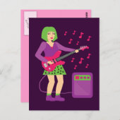 Carte Postale Rock Chick (Devant / Derrière)
