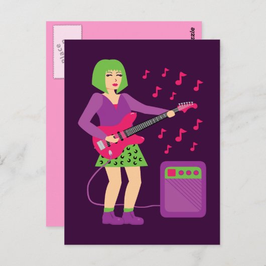 Carte Postale Rock Chick (Devant / Derrière)
