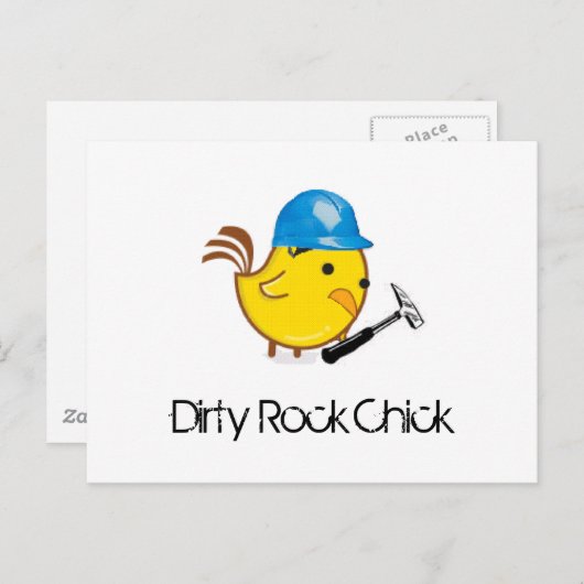 Carte Postale Rock Chick (Devant / Derrière)