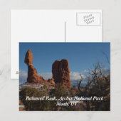 Carte Postale Rock équilibré, Moab UT (Devant / Derrière)