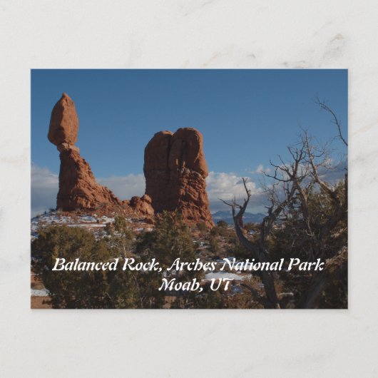 Carte Postale Rock équilibré, Moab UT (Devant)